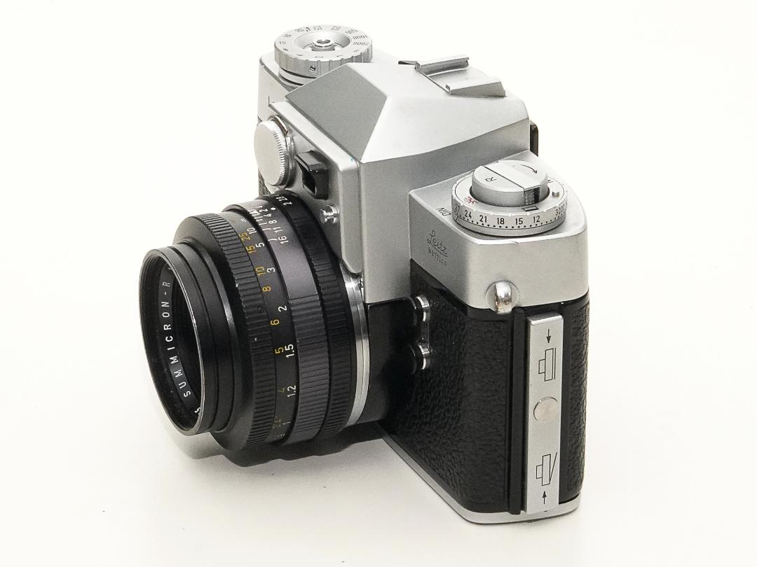ライカフレックス 1型   50/2 Summmicron付 l  カメラケース付 純正フード付 B#1116927  L#2165985の画像
