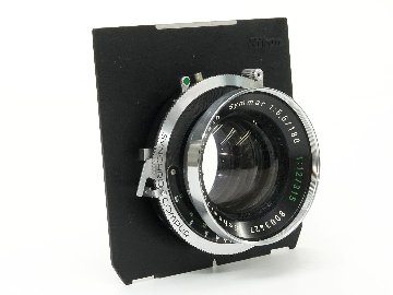 180/5.6  Symmar (Schneider-Kreuznach) シンクロコンパー1番シャッターM.X.V. Shutter 付　　35mm 判に換算では約 50mm ですの画像