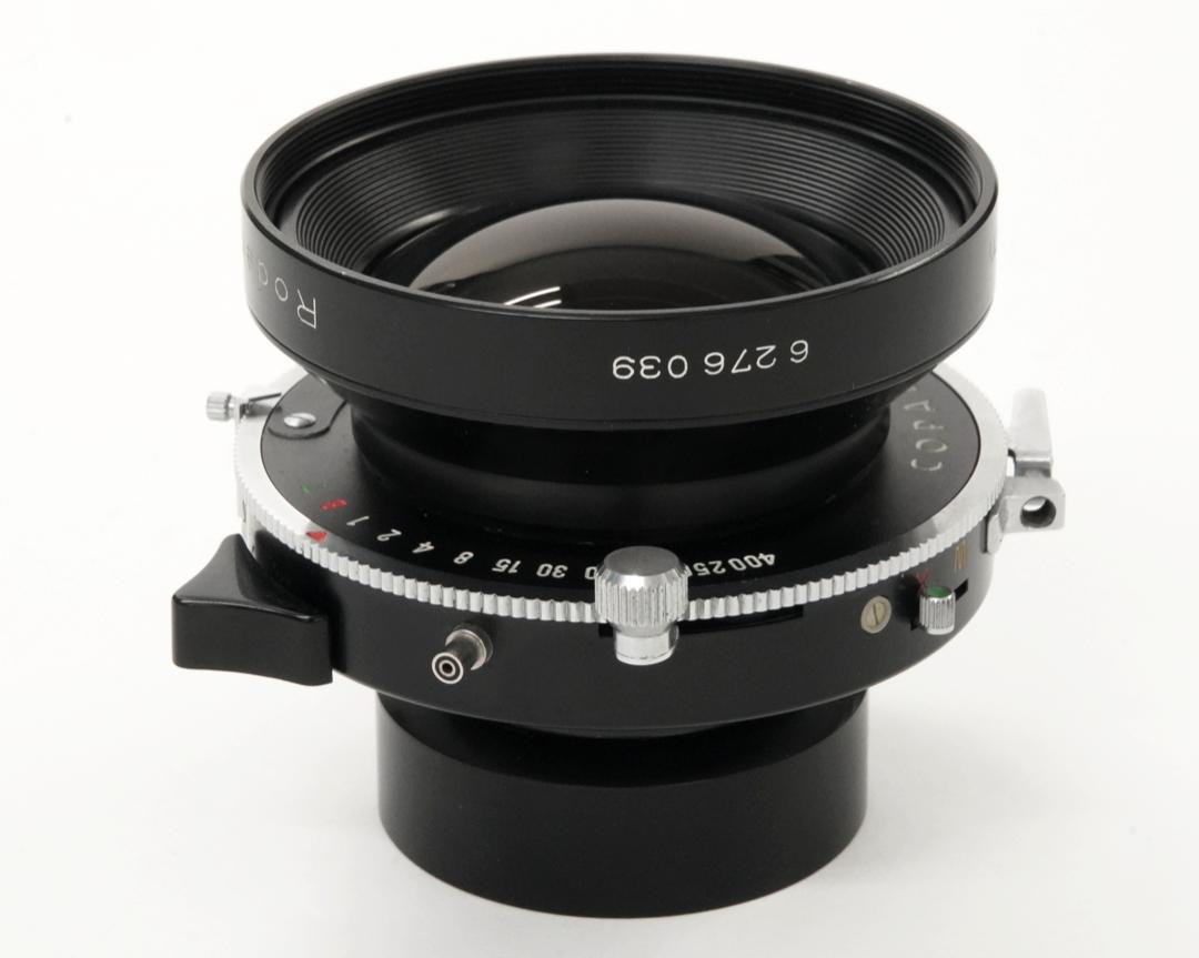 180/5.6 Sironar  Rodenstock Germany　対象型設計　355mm F16　35mm判に換算では約 50mm です､の画像