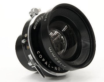 180/5.6 Sironar  Rodenstock Germany　対象型設計　355mm F16　35mm判に換算では約 50mm です､の画像
