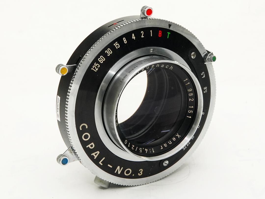 210/4.5 Xenarクスナー (Schneider) 旧コパル3番シャッター付 テッサータイプ 5x7inサイズカバーの画像