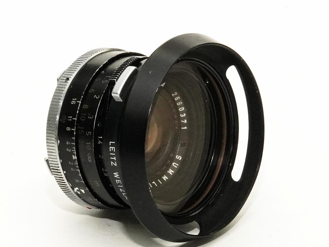 35/1.4 Summilux  L#2680371  2nd-Model 球面レンズ ライカM用 メタルレンズフード付(純正) 前後キャップ付 距離計連動の画像