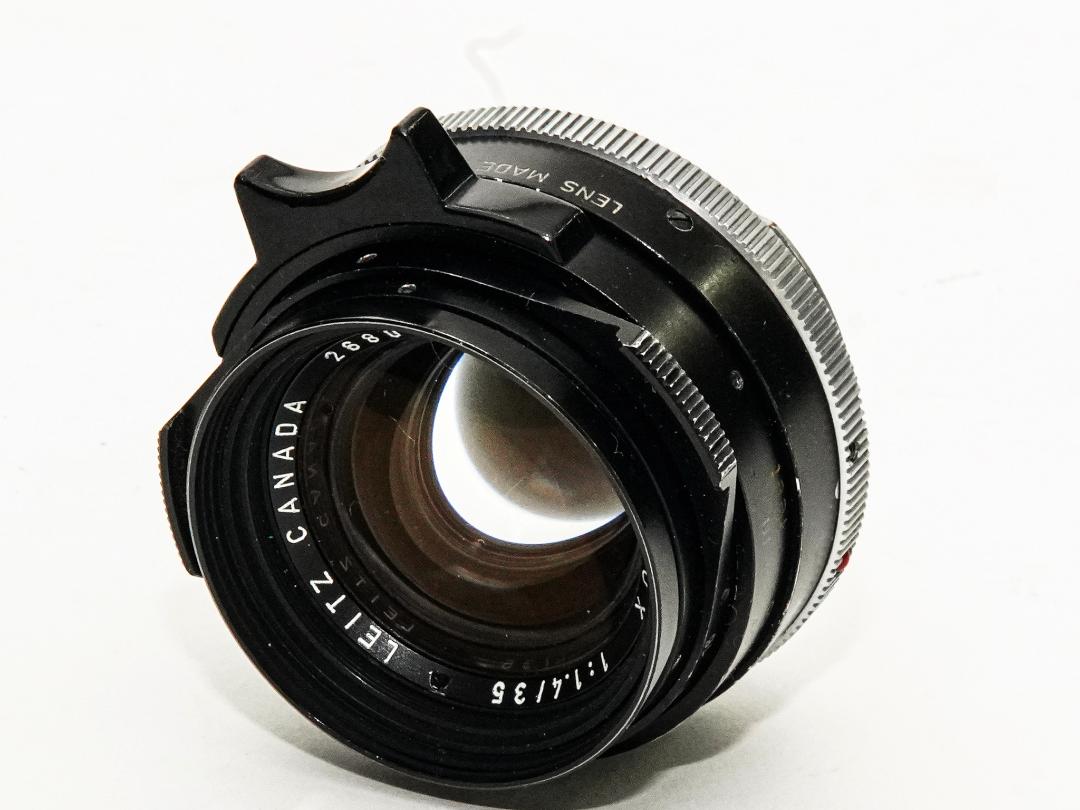 35/1.4 Summilux  L#2680371  2nd-Model 球面レンズ ライカM用 メタルレンズフード付(純正) 前後キャップ付 距離計連動の画像