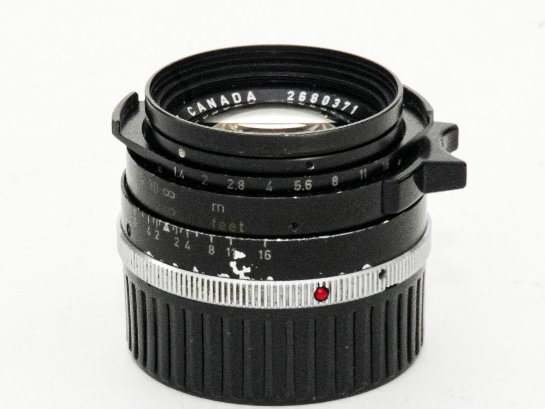 35/1.4 Summilux  L#2680371  2nd-Model 球面レンズ ライカM用 メタルレンズフード付(純正) 前後キャップ付 距離計連動の画像