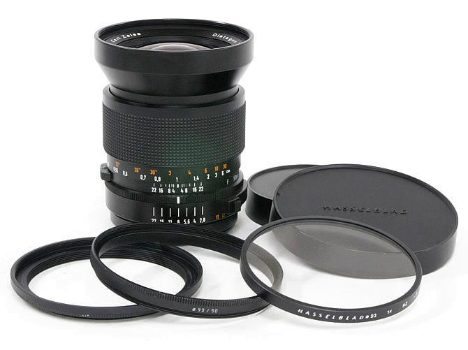 50/2.8 Distagon T* FE FLEレンズ (フローティング機構)  V-シリーズ,ハッセルF用 前後キャップ付の画像