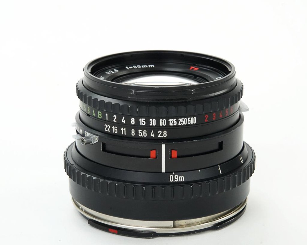 80/2.8 Planar T* (Cレンズ) ハッセルブラッド Vシリーズ用  SYNCHRO COMPUR M.X.V.Shutter 付 純正前キャップ付 の画像