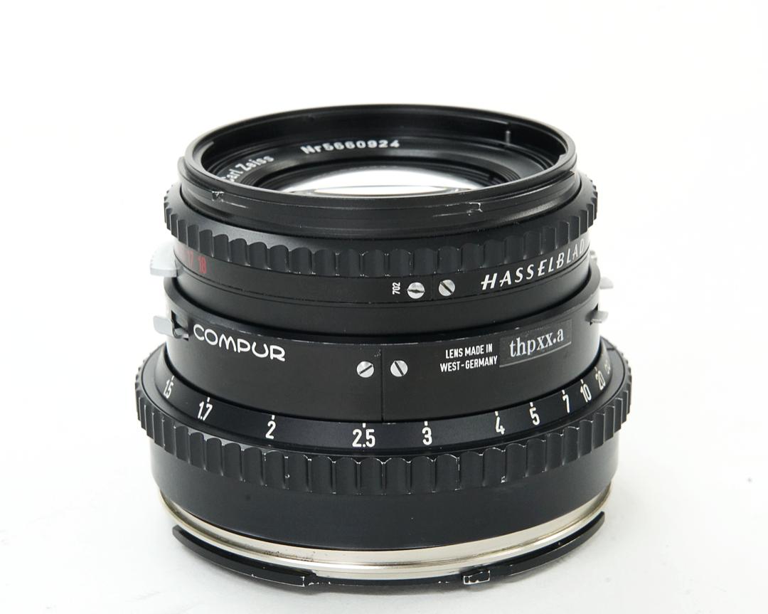 80/2.8 Planar T* (Cレンズ) ハッセルブラッド Vシリーズ用  SYNCHRO COMPUR M.X.V.Shutter 付 純正前キャップ付 の画像
