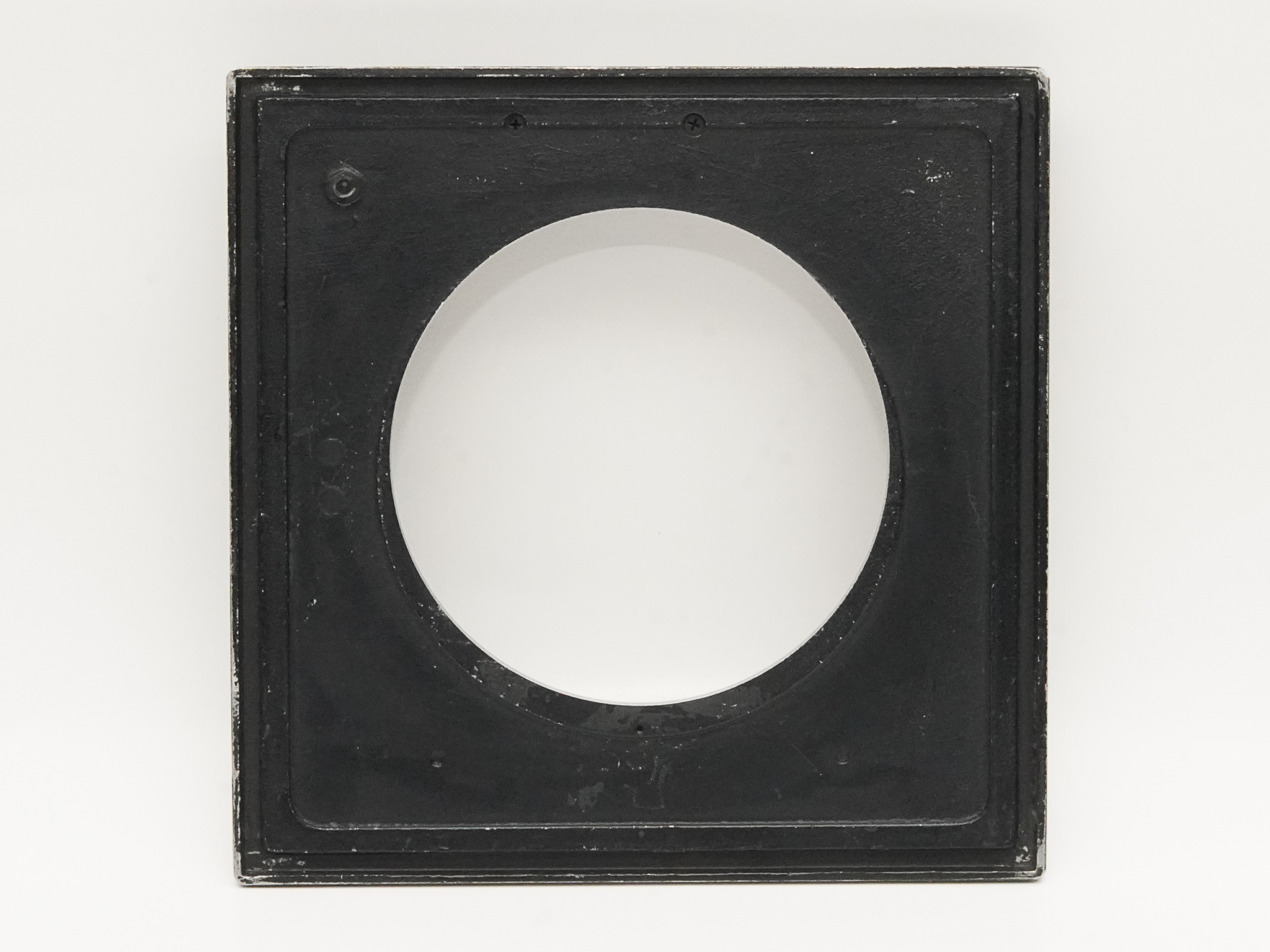 Sinar 用  リンホフテヒニカ4×5inレンズ アダプタボード，14 cm 角 Sinar S型当時オリジナルボード使用　中古品の画像