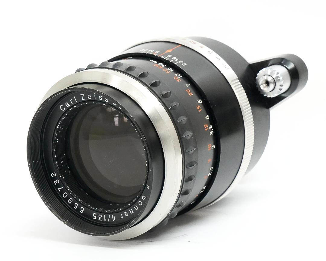 135/4 Sonnar  エキザクターマウント  (Carl Zeiss Jena) Germany 　自動絞りと実絞り切り替え有り  前後キャップ付 の画像