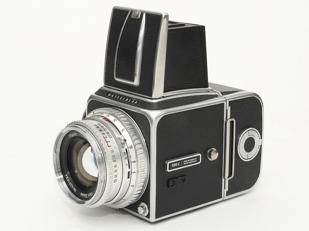 Hasselblad 500C  80/2.8 Planar (Cレンズ ) M-12マガジン スタンダード焦点板 ネックストラップ付 日本語使用説明書付(コピー)の画像