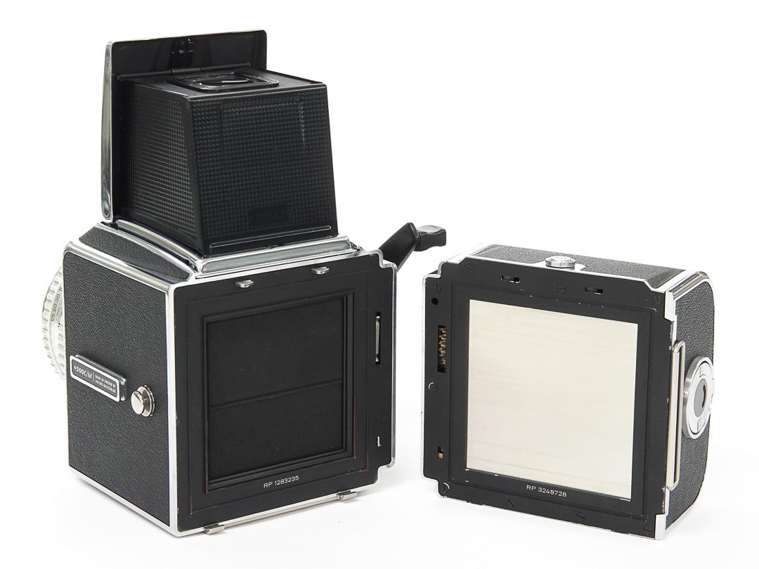 Hasselblad 500C/M  80/2.8 Planar (Cレンズ ) A-12マガジン スタンダード焦点板 ネックストラップ付 日本語使用説明書付(コピー)の画像