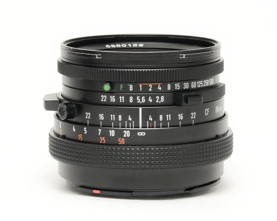  Hasselblad 500C/M black  80/2.8 Planar T* (CFレンズ) A-12マガジン スタンダード焦点板 ネックストラップ付 日本語使用説明書付 の画像