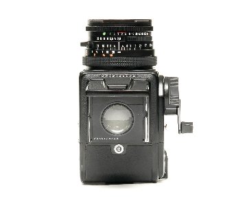  Hasselblad 500C/M black  80/2.8 Planar T* (CFレンズ) A-12マガジン スタンダード焦点板 ネックストラップ付 日本語使用説明書付 の画像