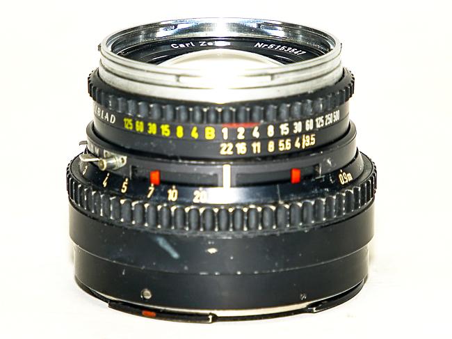 100/3.5 Planar (Cレンズ) 先白 ハッセルブラッド Vシリーズ用  SYNCHRO COMPUR M.X.V.Shutter 付 純正前後キャップ付 (通称山岳プラナー)の画像