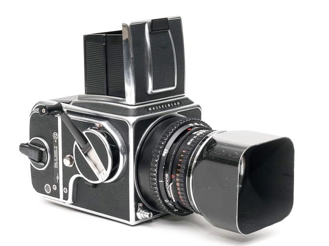 100/3.5 PlanarT*(Cレンズ) 先白 ハッセルブラッド Vシリーズ用  SYNCHRO COMPUR M.X.V.Shutter 付 純正メタルフード,純正前後キャップ付 山岳プラナーの画像
