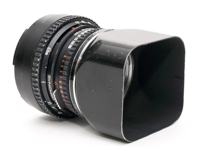 100/3.5 PlanarT*(Cレンズ) 先白 ハッセルブラッド Vシリーズ用  SYNCHRO COMPUR M.X.V.Shutter 付 純正メタルフード,純正前後キャップ付 山岳プラナーの画像