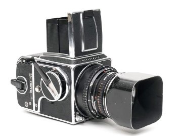 100/3.5 PlanarT*(Cレンズ) 先白 ハッセルブラッド Vシリーズ用  SYNCHRO COMPUR M.X.V.Shutter 付 純正メタルフード,純正前後キャップ付 山岳プラナーの画像