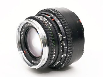 100/3.5 PlanarT*(Cレンズ) 先白 ハッセルブラッド Vシリーズ用  SYNCHRO COMPUR M.X.V.Shutter 付 純正メタルフード,純正前後キャップ付 山岳プラナーの画像