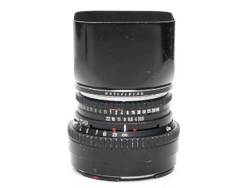 100/3.5 PlanarT*(Cレンズ) 先白 ハッセルブラッド Vシリーズ用  SYNCHRO COMPUR M.X.V.Shutter 付 純正メタルフード,純正前後キャップ付 山岳プラナーの画像