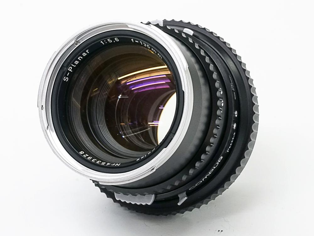 135/5.6 S-Planar  (Cレンズ) 先白 ハッセルブラッド Vシリーズ用  SYNCHRO COMPUR M.X.V.Shutter 付 純正前後キャップ付の画像