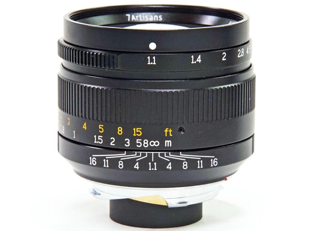 50 /1.1 七工匠 7Artisans (black ) ライカＭ用 距離計連動 フランジ、距離計連動調整済み 新品未使用　元箱付の画像