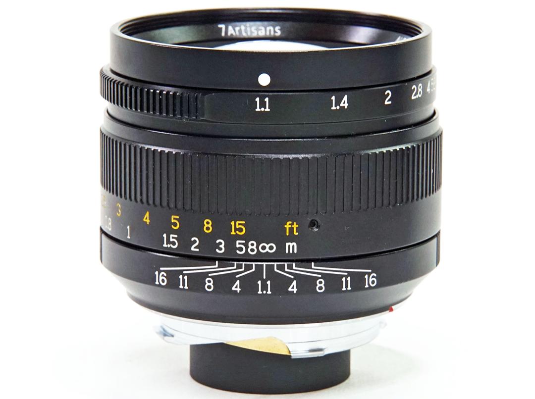50 /1.1 七工匠 7Artisans (black ) ライカＭ用 距離計連動 フランジ、距離計連動調整済み 新品未使用　元箱付の画像