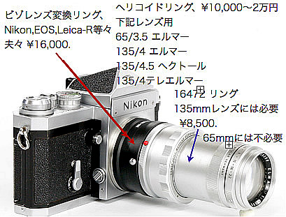 135/4 Elmar (Germany) ライカM用  距離計連動 前後キャップ付 ビゾフレックス使用可の画像