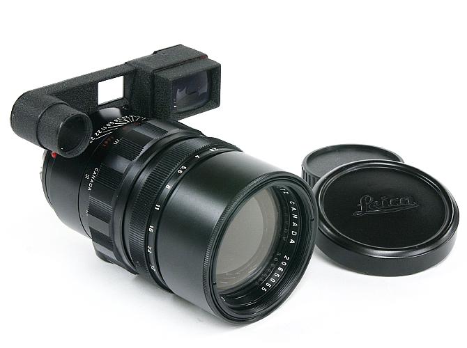 135/2.8 Elmarit (Canada) ライカM用  ビゾフレックスに使用可 メタルフード内蔵(キャップ付) 距離計連動の画像