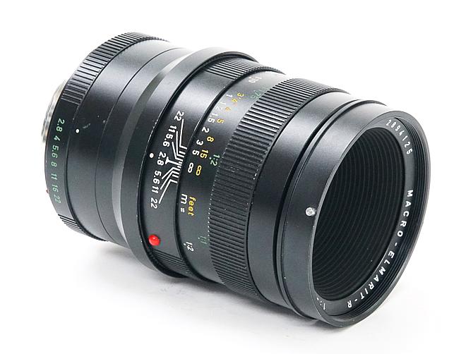 60/2.8 Macro-ELMARIT-R ライカ R 用 　(Germany) 1:1等倍リング付 2カム 専用メタルフード  純正PLフィルタ付 L#2894125 前後純正キャップ付の画像