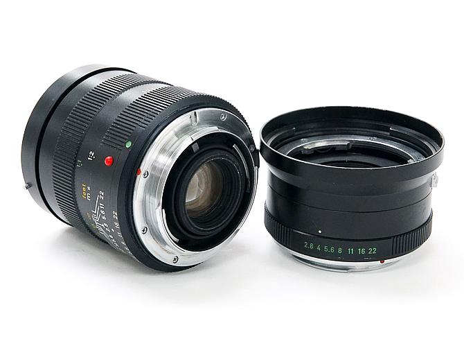 60/2.8 Macro-ELMARIT-R ライカ R 用 　(Germany) 1:1等倍リング付 2カム 専用メタルフード  純正PLフィルタ付 L#2894125 前後純正キャップ付の画像