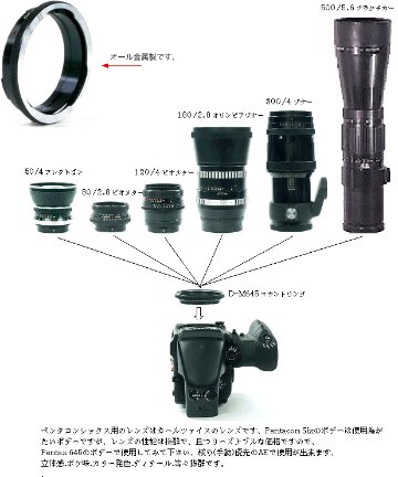 マウントアダプタ P66-M645の画像