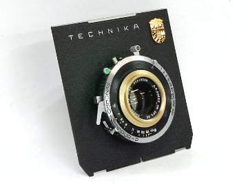 150/6.8 Gold rim DAGOR (GOERZ) 　シンクロコンパーシャッター付き (真円絞り) リンホフテヒニカ4×5inレンズボード付  前玉を外して後玉のみの場合300mmとして使用の画像
