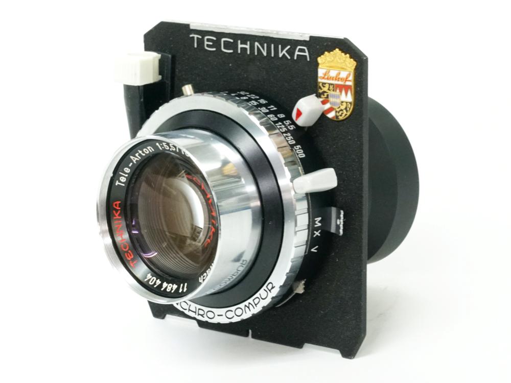180/5.5 Tele Arton (Schneider)  シンクロコンパー0番シャッターM.X.V.付 Linhof テヒニカ6×9cm 5型レンズボード付、クイックレリーズソケット付、の画像