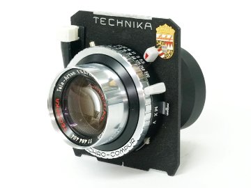 180/5.5 Tele Arton (Schneider)  シンクロコンパー0番シャッターM.X.V.付 Linhof テヒニカ6×9cm 5型レンズボード付、クイックレリーズソケット付、の画像