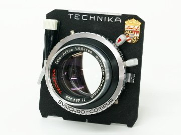 180/5.5 Tele Arton (Schneider)  シンクロコンパー0番シャッターM.X.V.付 Linhof テヒニカ6×9cm 5型レンズボード付、クイックレリーズソケット付、の画像