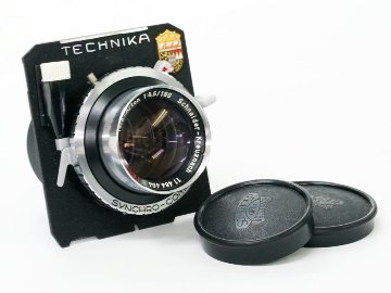 180/5.5 Tele Arton (Schneider)  シンクロコンパー0番シャッターM.X.V.付 Linhof テヒニカ6×9cm 5型レンズボード付、クイックレリーズソケット付、の画像