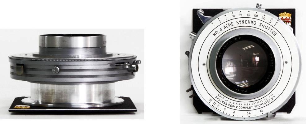190/4.5 Ektar (Kodak) リンホフテヒニカ浮かし(16mm)4×5ボード付 #4アクメシャッター付 1948年製造の画像