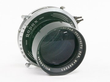 250/5.6 RAPTAR TELEPHOTO WOLLENSAK  RAPAXシャッター付きの画像