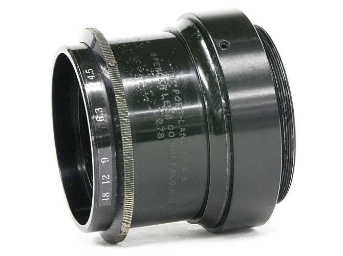 228/4.5 SPENCER-PORT-LAND バーレルレンズ 真円絞り コパル3番シャッター用リング付の画像