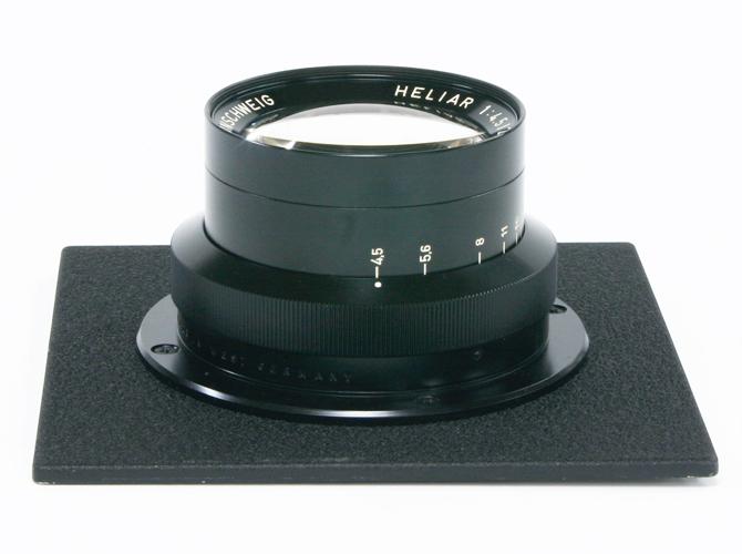 240/4.5　HELIAR (VOIGTLANDER) 　バーレルレンズ コーティング有り　Sinarボード付の画像