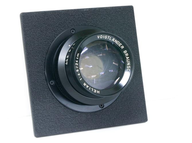 240/4.5　HELIAR (VOIGTLANDER) 　バーレルレンズ コーティング有り　Sinarボード付の画像