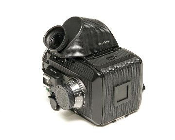 ペンタプリズムファインダー45° Rollei SL66用  左右正像になります、 360度回転します。Rollei純正 革ケース付の画像