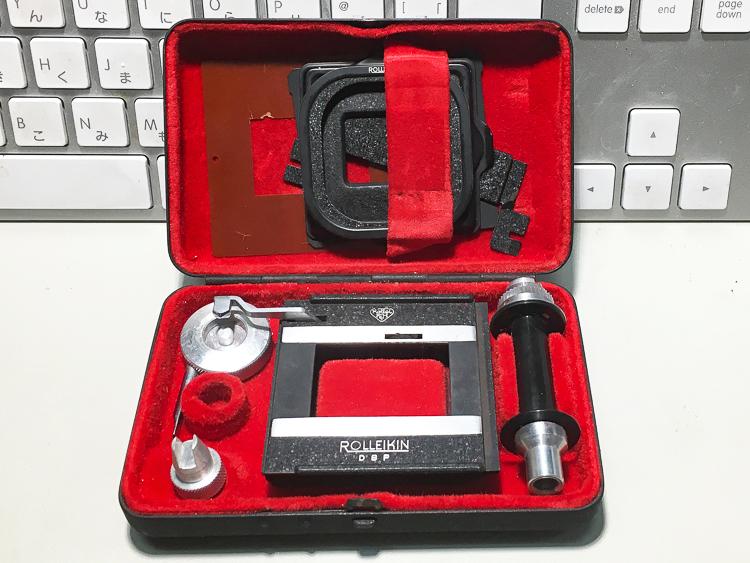 Rolleikin  Rollei 2眼レフ用  35mmフィルムを使用しますアダプターキットです。　ケース付の画像
