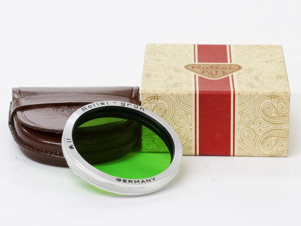 Rollei Ⅱ 型 グリーンフィルター  純正本革ケース付の画像