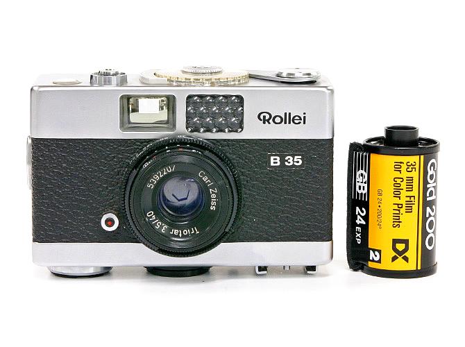 Rollei B35 (白) Germany 製,Rare 40/3.5 Triotar (沈銅式) 263gの画像