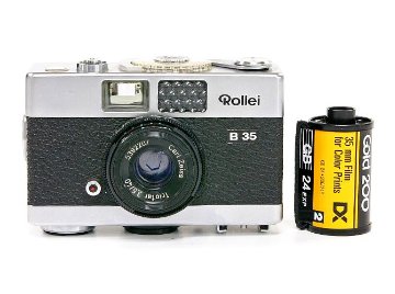 Rollei B35 (白) Germany 製,Rare 40/3.5 Triotar (沈銅式) 263gの画像
