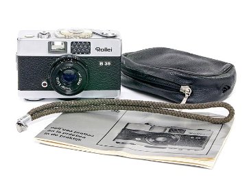 Rollei B35 (白) Germany 製,Rare 40/3.5 Triotar (沈銅式) 263gの画像