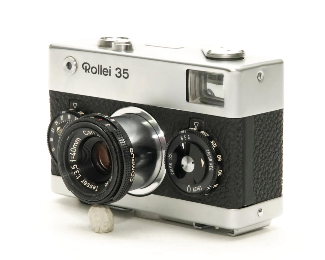 Rollei 35 (白) Singapore 製 40/3.5 Carl Zeissテッサー(沈銅式) 352gの画像