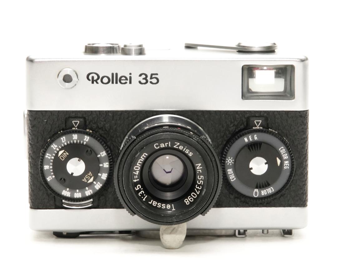Rollei 35 (白) Singapore 製 40/3.5 Carl Zeissテッサー(沈銅式) 352gの画像