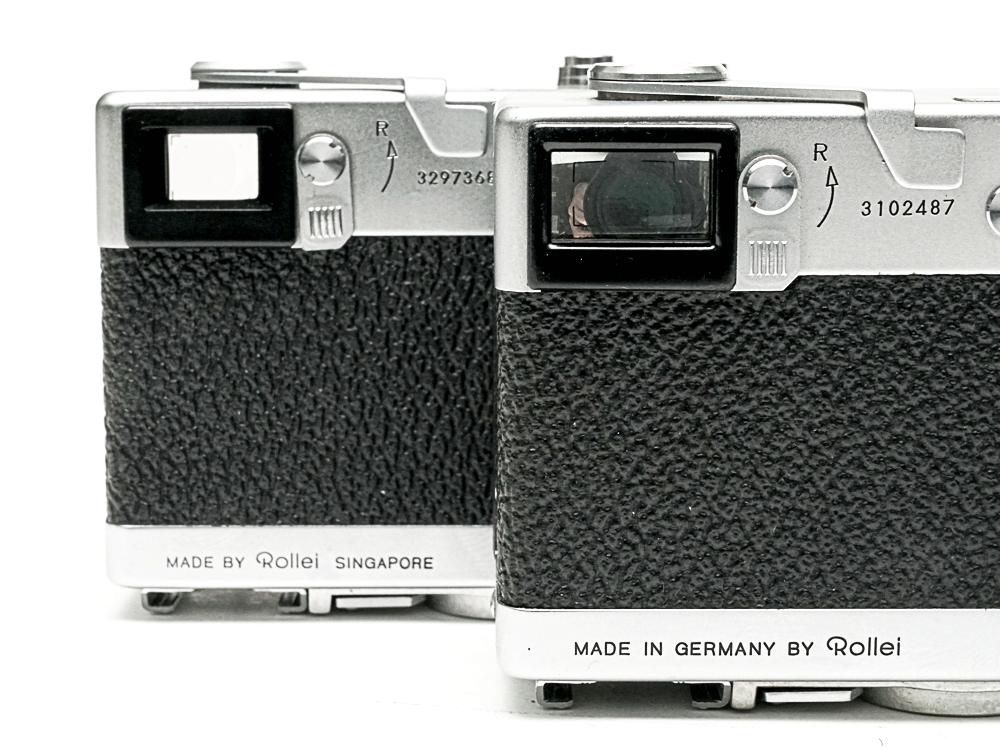 Rollei 35 (黒) Germany 製 40/3.5 Carl Zeiss Tessar (沈銅式) 334gの画像
